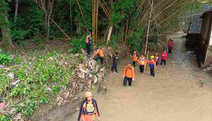 Pencarian Balita Hanyut di Siring Perumahan Griya Kencana Bandar Lampung Pada Hari Ke 2 Belum Membuahkan Hasil