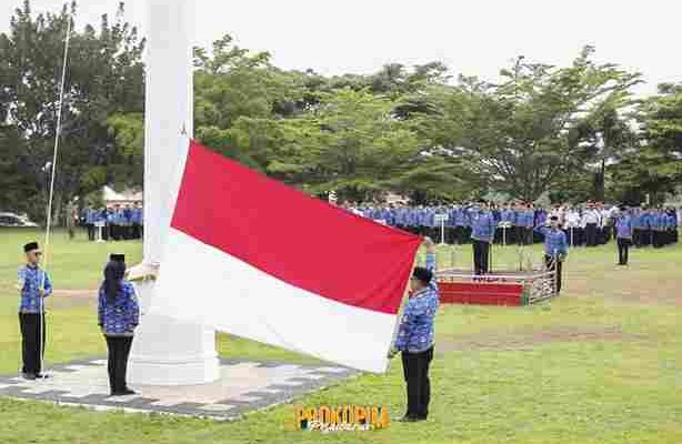 Upacara Bulanan, Pemkab Pesawaran Terus Perkuat Sistem Kesehatan