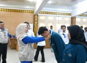 Rektor Unila Kunjungi Pelepasan KKN MBKM Periode I di Lampung Utara