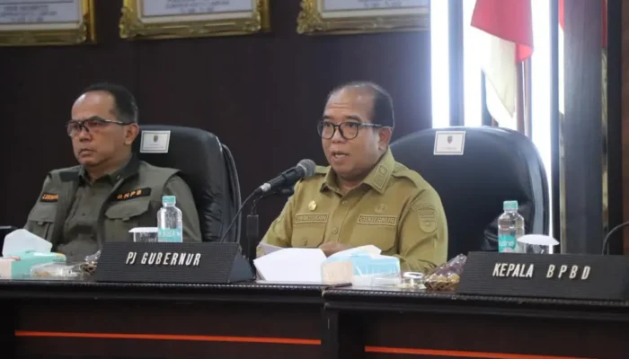 Pj. Gubernur Lampung Pimpin Rapat Koordinasi Penanganan Bencana Hidrometeorologi