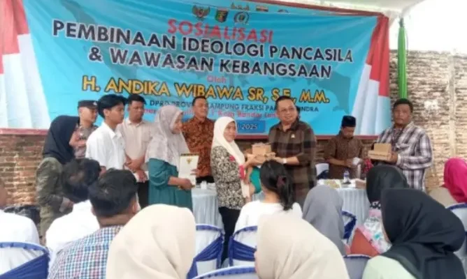 Sosialisasi Ideologi Pancasila, Andika Wibawa SR Perkuat Semangat Kebangsaan Warga Lampung