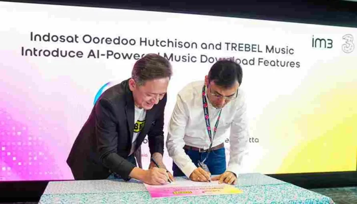 Indosat Ooredoo Hutchison dan TREBEL Music Hadirkan Fitur Download Musik Berbasis AI