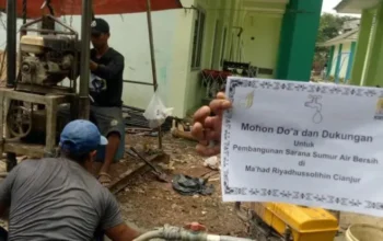 Yayasan Islam Al-Huda Bangun Sumur Bor di Ma’had Riyadhusshalihin Cianjur