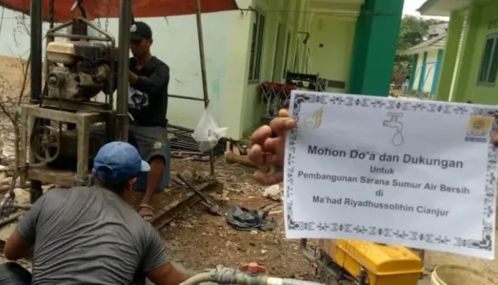 Yayasan Islam Al-Huda Bangun Sumur Bor di Ma’had Riyadhusshalihin Cianjur