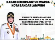 PBB di Kota Bandar Lampung Gratis, Ini Syaratnya